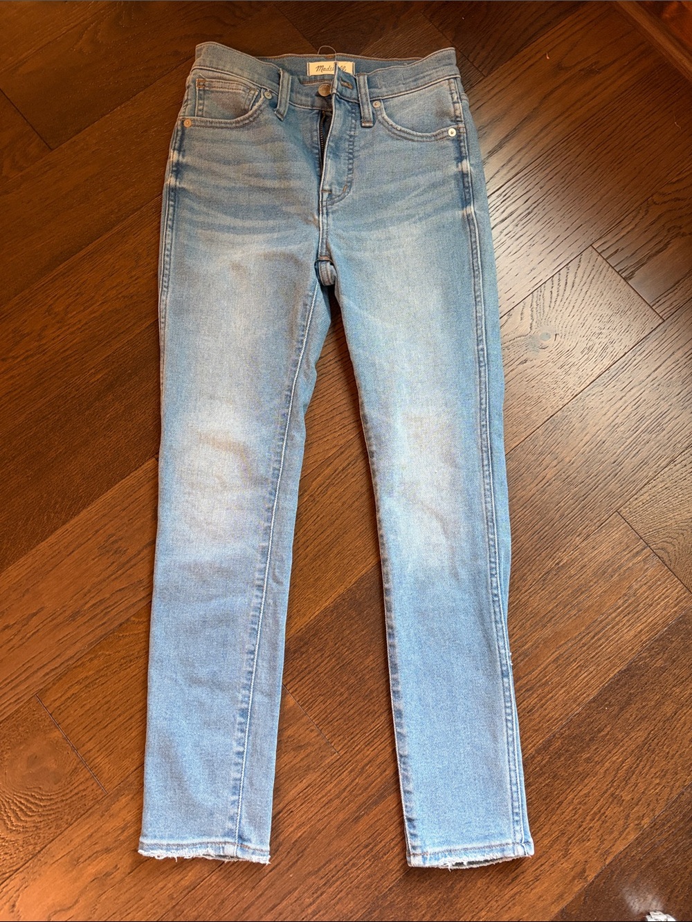 Madewell 10” High Rise Skinny Crop Denim Jeans Size 24 Light Wash